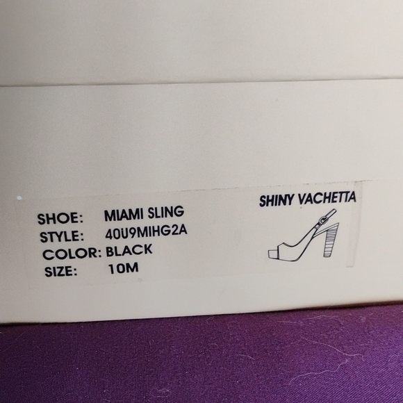 Michael Kors Black Wedge Slingbacks - Picture 2 of 8